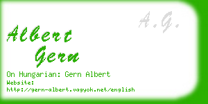 albert gern business card